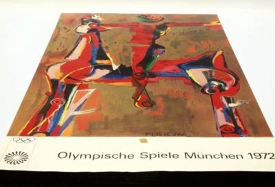 1972 Juegos Olímpicos Munich Vintage Olympic Poster 40" X 25" Marino Marino Foto 1 de 4