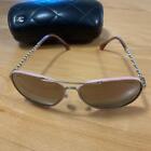 Chanel Sunglasses Ladies Pink Gold Metal 59??14 140 3N Used From Japan F/S
