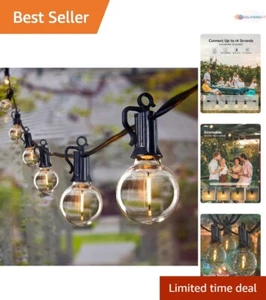 LED Outdoor String Light 100ft Shatterproof Bulbs Waterproof Patio Party Decor - Picture 1 of 11