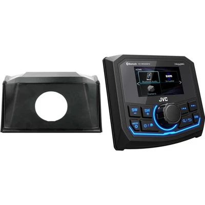 JVC Weatherproof Radio with Polaris RZR 2019+ 3” Multimedia Dash Kit - Image 1 of 4