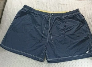 Nautica Shorts Men 5TGL Adult Blue Swimwear Trunks Pockets Drawstring 46" Waist - Picture 1 of 17