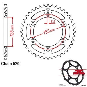 JT Sprockets Steel Rear Sprocket 520 Pitch 49 Tooth Honda CRF230F (2003-2017) - Picture 1 of 2