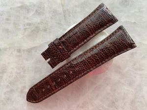 22mm/18mm Brown Ostrich Leather Padded Watch Strap Band - Picture 1 of 1