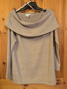 🌸HAVEN WELL WITHIN Loungewear großer Wasserfallausschnitt bequem kuschelig schulterfrei beige neu mit Etikett - Bild 1 von 10