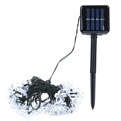 Outdoor Solar Flower String Lights 50LED Fairy Light For Christmas Tree Garden☚ - Image 1 of 4
