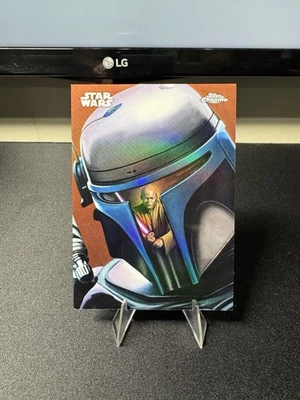 2025 Topps Chrome Star Wars SP Geonosis Reflections Mace Windu: Jango Fett R-15 - Image 1 of 2