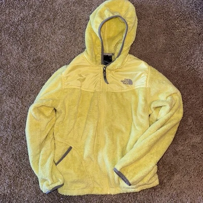 Girls North Face Fleece Jacket With Hood Size Large 14/16 - Image 1 of 4