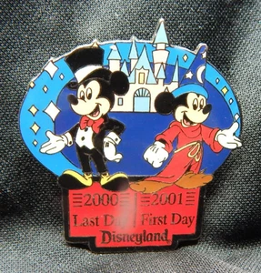 AUTHENTIC DISNEY  DISNEYLAND LAST DAY FIRST DAY 2000 2001 PIN - Picture 1 of 2