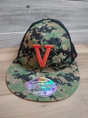 Valley Baseball Hat Cap Embroidered V Fitted Size S CAMO, BLACK Zephyr Z Fit - Image 1 of 4