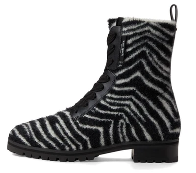 Kate Spade New York Mujer Merigue Zebra Negro Crema Botas de Combate 11 M NUEVAS Foto 1 de 4