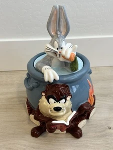 1998 Bugs Bunny and Taz Campfire Cookie Jar - Looney Tunes-Warner Brothers ๐ฅ - Picture 1 of 11
