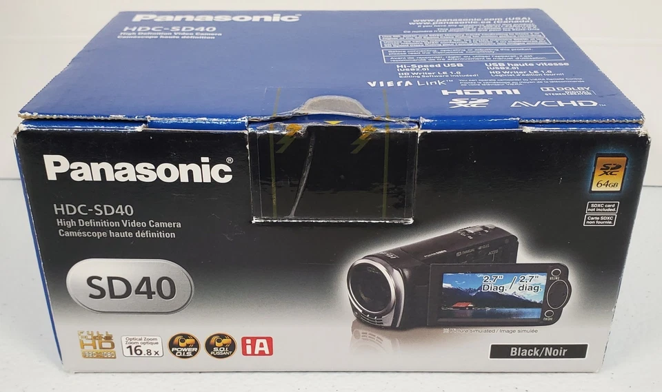 [MINT] Panasonic HDC-SD40 High Definition Camcorder Video And Charger - Image 1 of 3