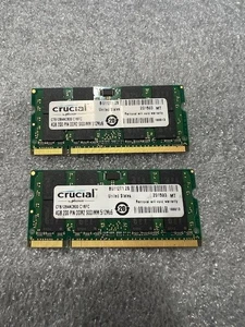 Crucial 8GB (4GBx2) 200PIN DDR2 SODIMM PC2-6400 CT51264AC800. Labtop RAM Memory - Picture 1 of 2