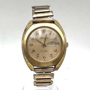 Bulova N6 Cal.11ACACB Automatic 23J Day Date Wrist Watch. Lot.174 - Imagen 1 de 14