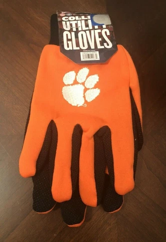 Official Licensed Clemson University College Utility Work Glove-Nwt Cover