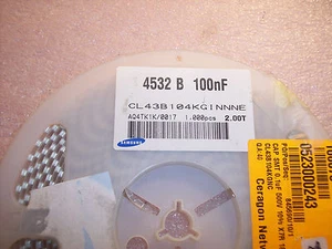 Menge (100) 0,1uf 500V 10% X7R 1812 HOCHSPANNUNG SMD KERAMIK MLCC CL43B104KGINNE - Bild 1 von 3