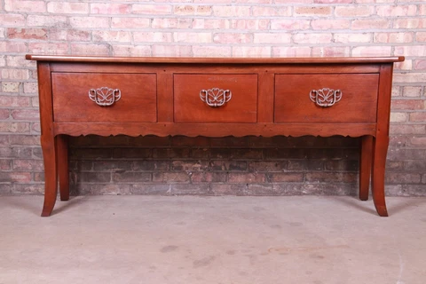 Henredon Pierre Deux French Country Solid Cherry Sideboard Server Cover