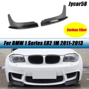Para BWM E82 1 Series 1M 11-13 Parachoques delantero Divisores Labio Mentón Flaps Fibra de carbono - Imagen 1 de 12