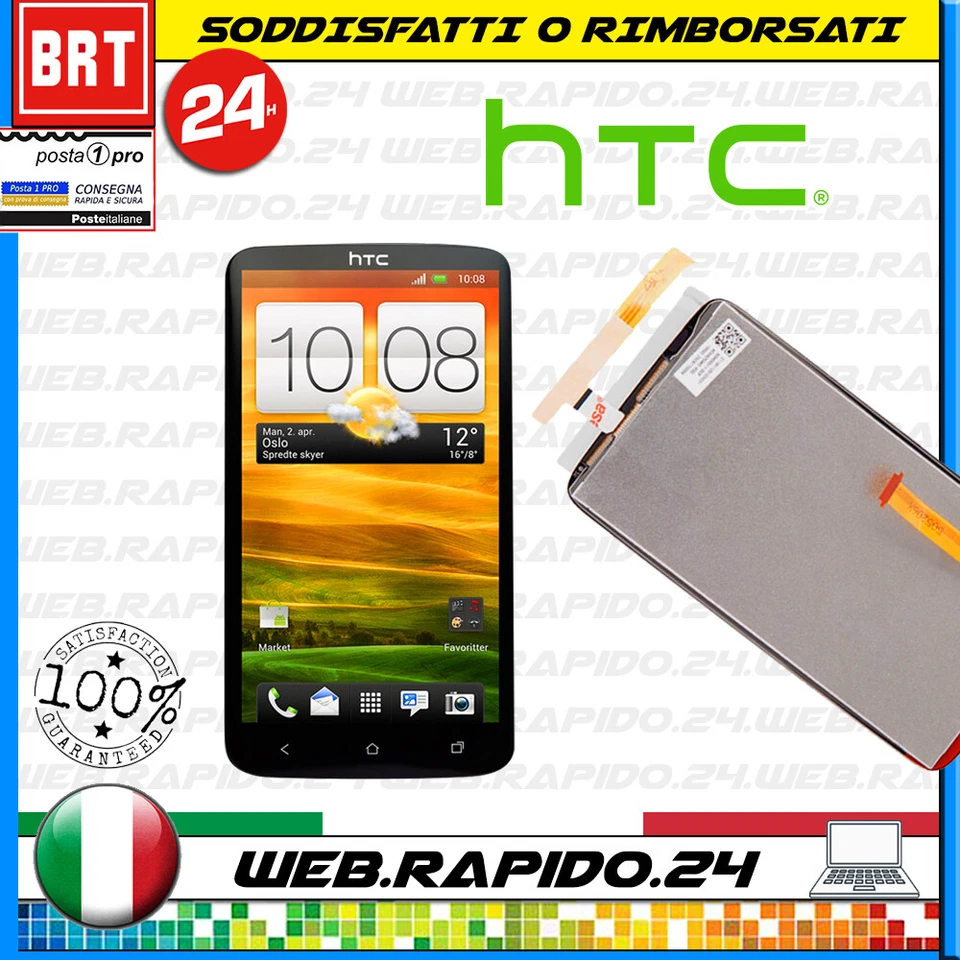 DISPLAY LCD+TOUCH SCREEN PER HTC ONE X S720E S720 G23 SCHERMO VETRO_24H!! - Immagine 1 di 1