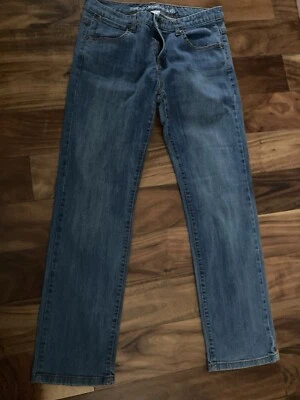 Pantalones de mezclilla de papel y tela tiro medio pierna recta para mujer talla 12 Foto 1 de 4