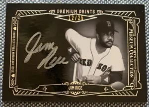 Jim RICE🔥2015 Topps Museum Collection Premium Prints AUTO #PP-JR 12/25 HOFer - Bild 1 von 2