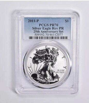 PR70 REVERSO 2011-P American Silver Eagle 25 aniversario PCGS Foto 1 de 4