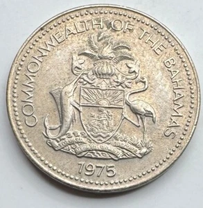 1975 Bahama Islands 5 Cents Coin - 5C - Five Cent - Bahamas - Free Shipping - Picture 1 of 4