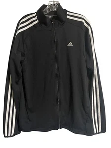 Chaqueta deportiva Adidas negra con cremallera completa para hombre talla M 100 % poliéster - Imagen 1 de 5