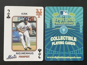*SCARCE* KIRK NIEUWENHUIS ~ 2011 NY Mets Spring Training Playing Cards ~ 2 CLUBS - Picture 1 of 1