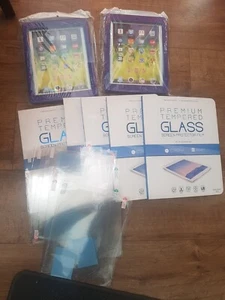 9 X Tempered Glass Screen Protector For iPad 2 3 4 + Cases &7 Screen Protectors - Picture 1 of 4