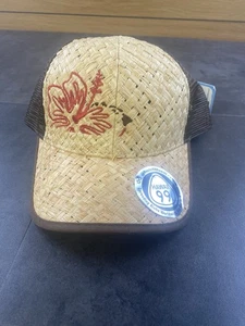 Hawaii Route 99 Snapback Stroh Baseball/Trucker Mütze Neu mit Etikett - Bild 1 von 5