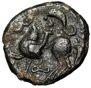 Eastern Celts Billon Tetradrachm Kapostal Type  "Long Hair Warrior on Horse" - Picture 1 of 5