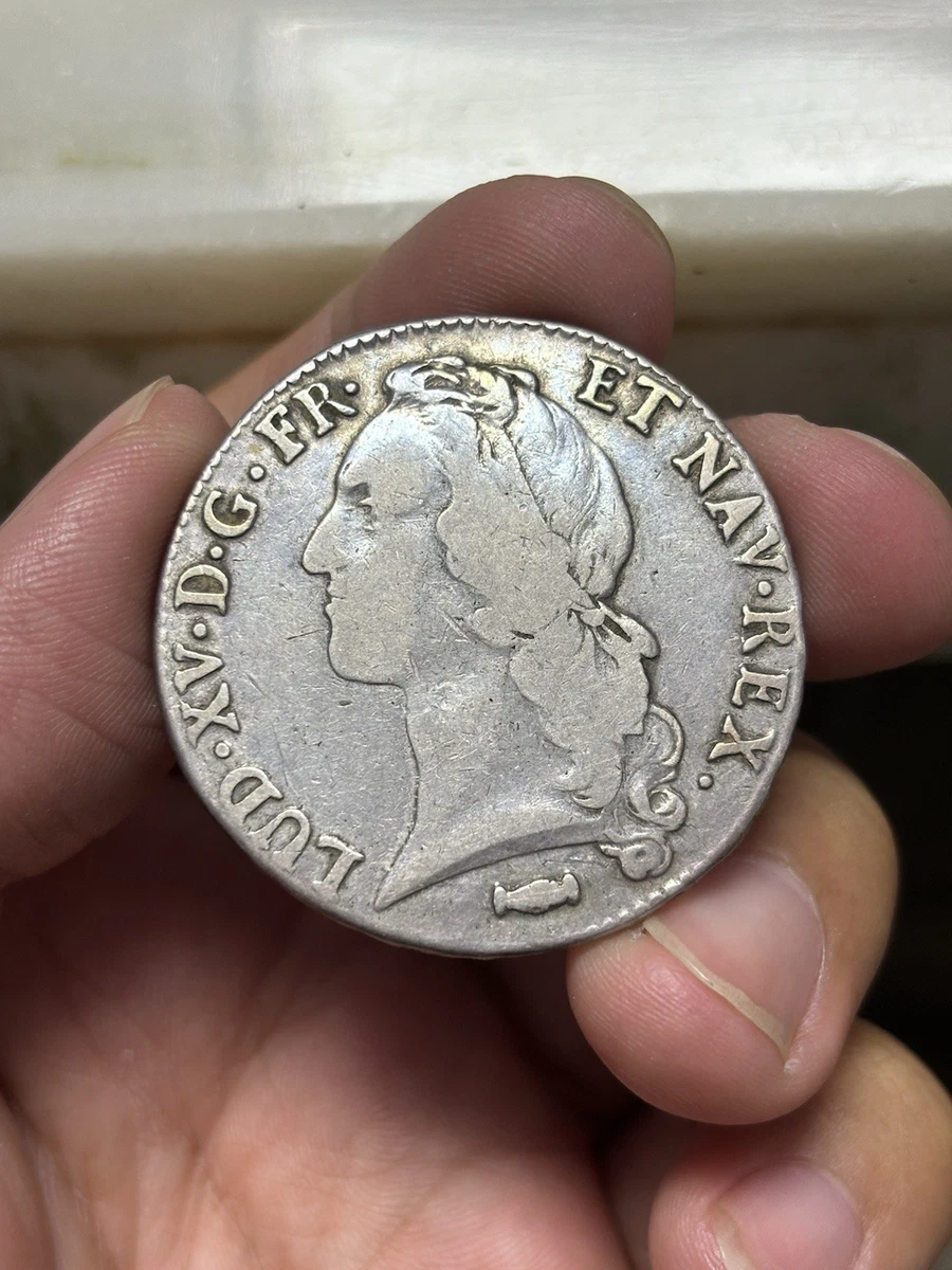 仏；ルイ16世、エキュ、大型銀貨、1778年、牛、Rare Louis Xvi Coin