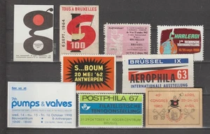 Belgium Cinderellas Poster Stamp Exhibition Show Fair Aerophila Postphila etc. - Picture 1 of 1