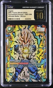 Dragon Ball Fusion Vegeta FB01-096 Ultimate Battle Winner CGC PRISTINE 10 - Picture 1 of 2