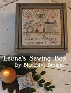 Caja de costura Leona's de Blackbird patrón punto de cruz - Imagen 1 de 1