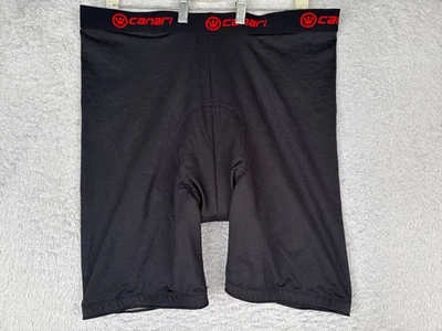 Pantalones Cortos de Ciclismo Canari Adulto 2XL XXL Forro Negro Poliéster Mezcla Spandex Acolchados Foto 1 de 4