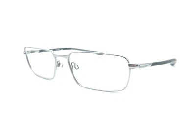 Monturas de gafas rectangulares de titanio con borde completo gris Nike 6072 54-15 145 para hombre Foto 1 de 4