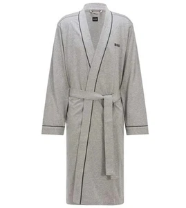 Hugo Boss Men's Kimono BM Belted Robe Size Medium Gray Logo NWT - Picture 1 of 5