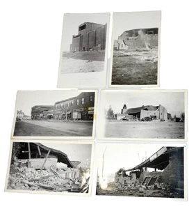 Wrecked Factories Helena Earthquake 1935 Lot6 Photos Montana Main St Drug Garage - Picture 1 of 3