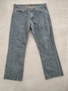 Rustler Jeans Mens 34x30 Blue Denim Straight Leg 100% Cotton Classic Fit Casual - Picture 1 of 11