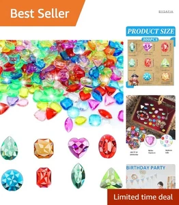 100 Stück Diamant Edelstein Spielzeug Acryl Farbedelstein Set für Kinder P - Bild 1 von 8