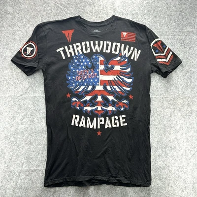Camiseta Throwdown Rampage Quinton Jackson Para Hombre XL Doble Cara UFC MMA Fighter Foto 1 de 4
