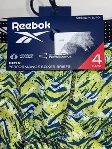 Reebok Multicolor Boys’s Underwear Perfect Flexibility. NEW. Set of 4. Size 8/10 - Picture 1 of 5