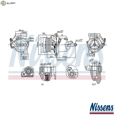 COMPRESSOR AIR CONDITIONING 891074 FOR RENAULT SMART H4B453/451/401 0.9L 3cyl - Image 1 of 4