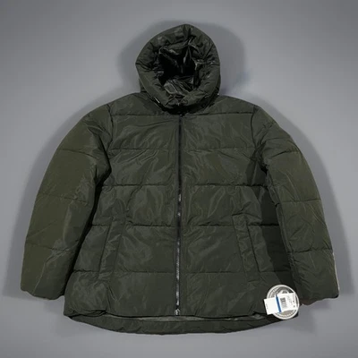 Michael Kors Mens Dark Olive Insulated Puffer Hooded Jacket Full Zip Size XL - Image 1 of 4