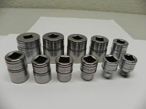 Snap-On 211FSY 11 Piece 3/8" Drive 6 Point SAE Flank Drive Shallow Socket Set - Picture 1 of 10