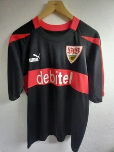 Maglia VFB Stoccarda Taglia M 2003 2004 Puma "Debitel" Bundesliga Jersey Nera - Foto 1 di 6
