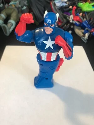 "Juguete de lucha manual Capitán América 2001 Taco Bell Marvel raro 5,5"" funciona" Foto 1 de 3