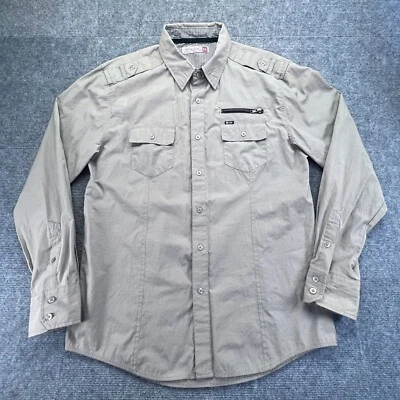 Sovereign Code On Guard Field Shirt Mens XL Tan Brown Slim Fit Long Sleeve - Image 1 of 4